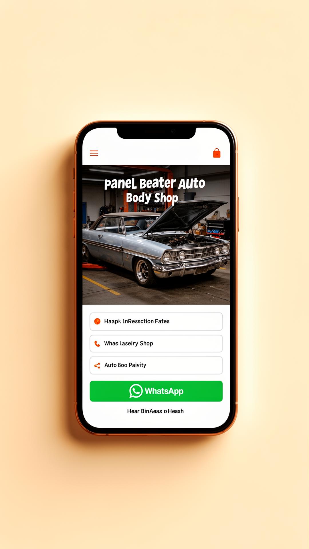 Panel Beater Website sample
